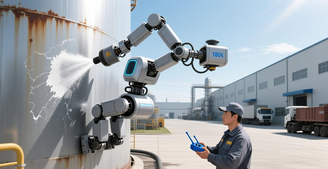 图片[2]-Anti-corrosion Construction Of The Outer Wall Of Vertical Storage Tanks: A Real Case Of Rust Removal And Spraying Construction Of Wall-climbing Robot Storage Tanks-Dalian Fuhong Machinery Co., Ltd