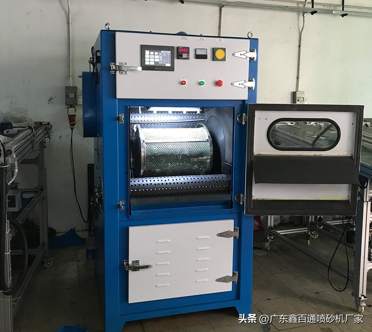 铆焊件喷砂除锈抛丸表面处理厂_吊钩式抛丸机特点_抛丸除锈设备类型