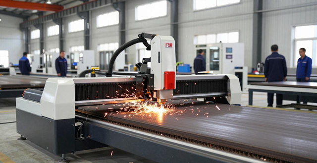 中厚板激光切割精度及铆焊加工_大幅面地轨式激光切割机_高功率激光切割机