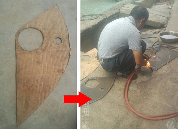 圆锥破机架裂纹现场不动火铆焊维修_挖掘机大小臂开裂原因_挖掘机大小臂开裂修复方法