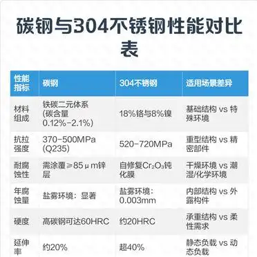 碳钢与304不锈钢选材_材料性能对比分析_304不锈钢与碳钢铆焊工艺区别