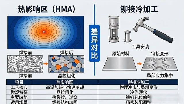 焊接方法分类_焊接热影响区 vs 铆接冷加工对材料的影响_熔焊压力焊钎焊