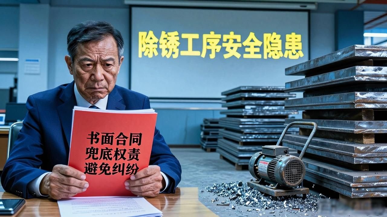 钢贸仓储除锈安全风险_喷砂除锈后多长时间内必须喷漆_钢材加工除锈不规范施工隐患
