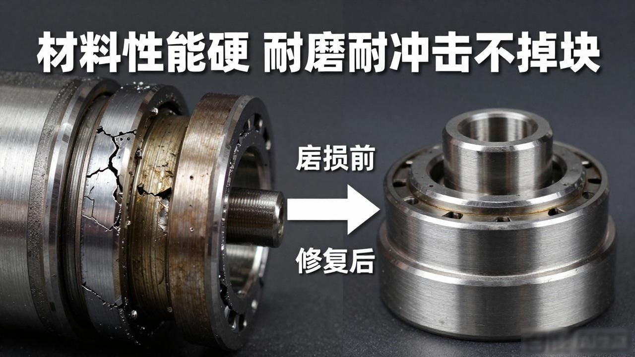 颚式破碎机轴承位磨损修复_颚式破碎机工作原理_颚破机偏心轴轴承位磨损铆焊修复