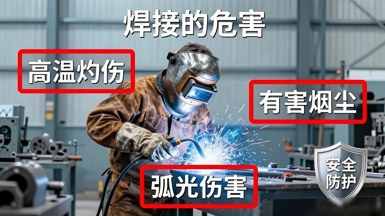 焊接危害_焊接健康风险_焊接会产生弧光烟尘,铆接噪音大,职业健康比较