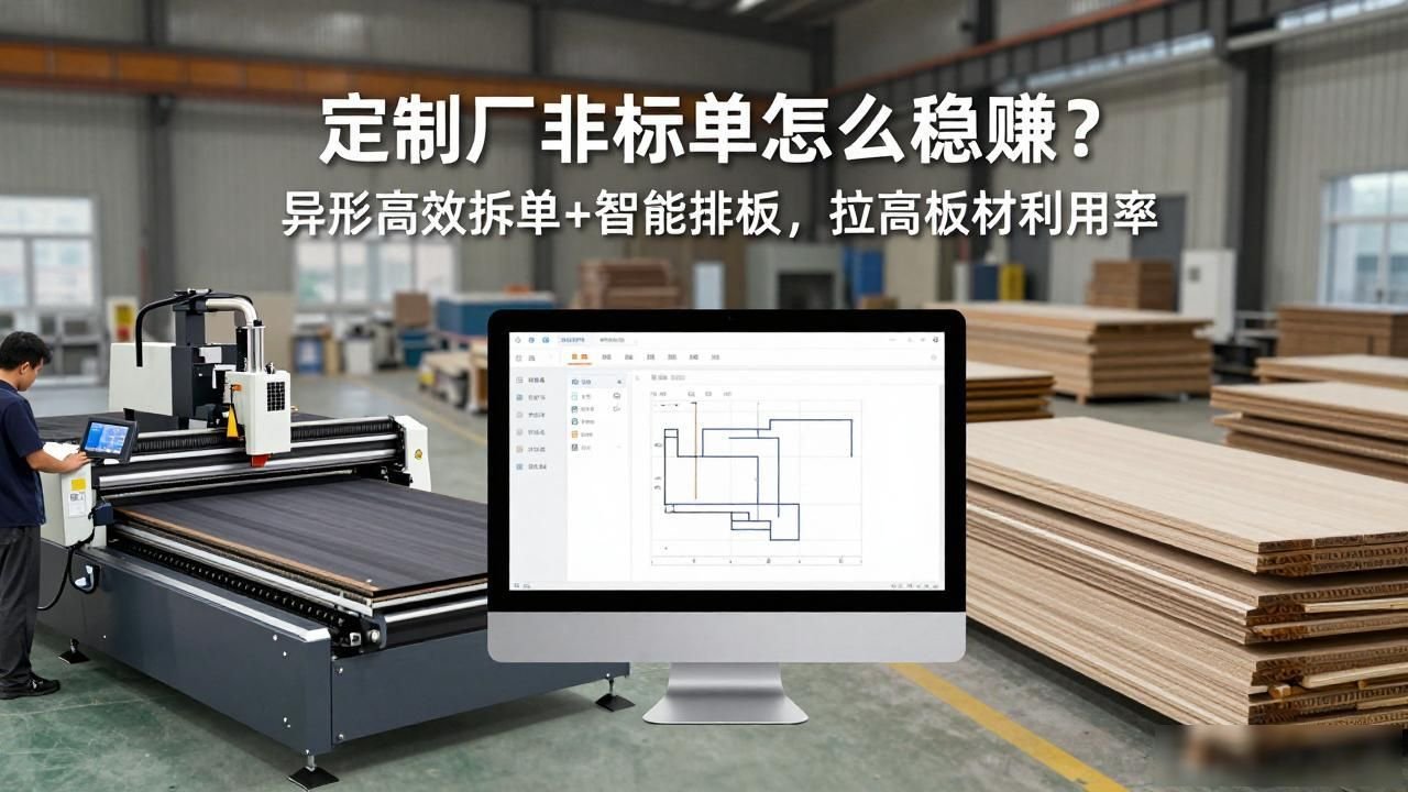 异形工艺排板优化软件_非标定制弧形护墙设计拆单_非标零件加工成本控制方法