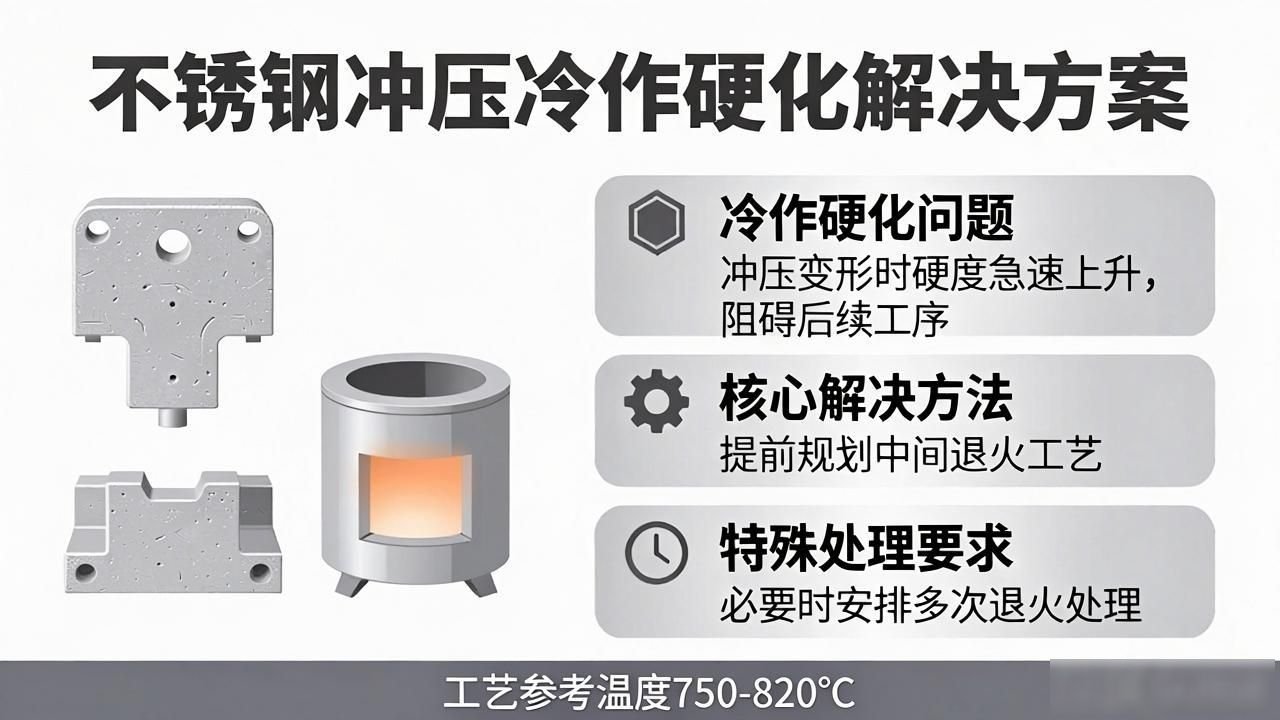 小五金零件加工冲压工艺_不锈钢冲压件制造流程优化方案_选材标准退火处理表面处理
