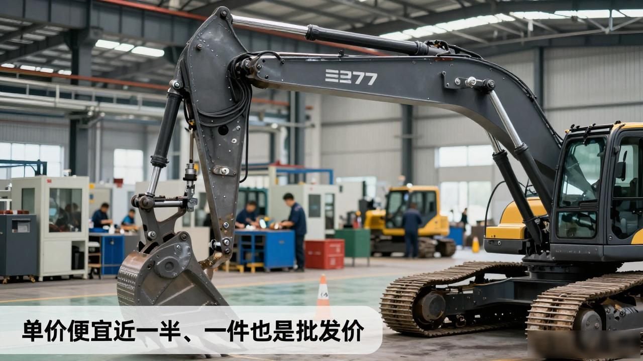 挖掘机小臂加长臂厂家_挖掘机套臂厂家_挖机加长臂、拆楼臂定制铆焊加工