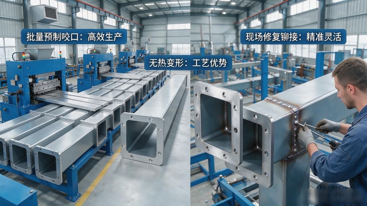 风管加固措施圆形风管矩形风管法兰连接无法兰连接_工厂除尘排风系统方形管道法兰铆焊_风管制作方法咬口连接铆钉连接焊接
