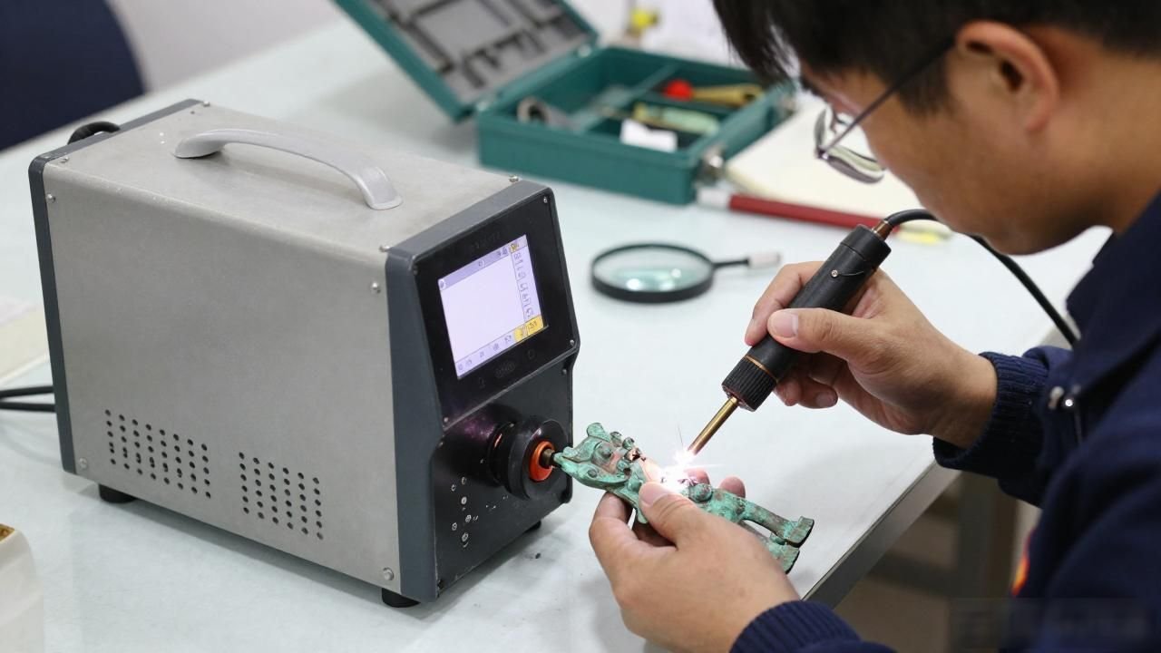 古代金属文物修复中的现代铆焊技术应用_低温连接技术_青铜冷焊机