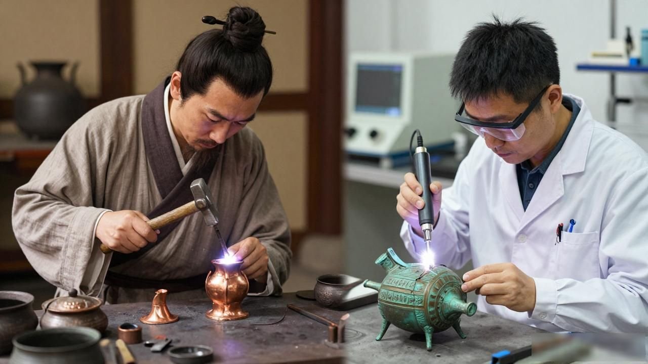 古代金属文物修复中的现代铆焊技术应用_古代青铜器铜焊技术_古代青铜器锡焊方法
