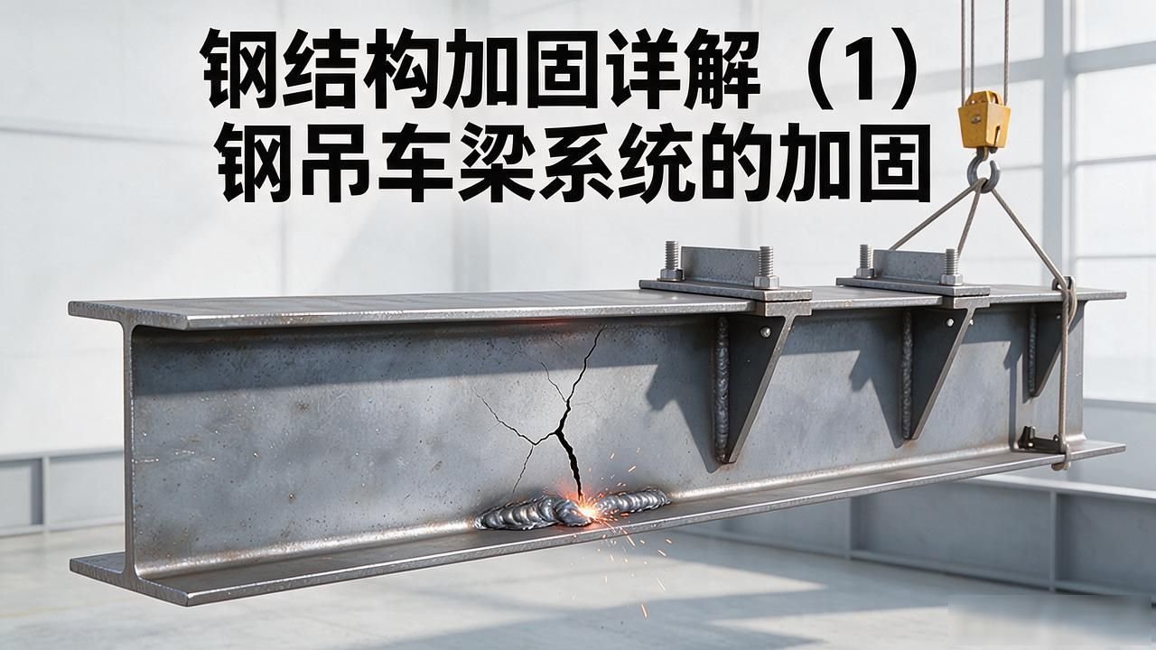吊车梁系统加固_吊车梁上翼缘与轨道压板铆焊_吊车梁疲劳裂缝修补
