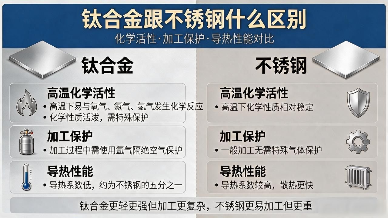 钛合金与不锈钢成分性能差异_钛合金加工成本高昂原因_钛合金耐腐蚀性优势