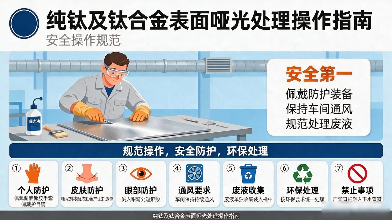 钛合金哑光剂处理工艺_钛合金加工环保与安全_纯钛表面哑光处理方法